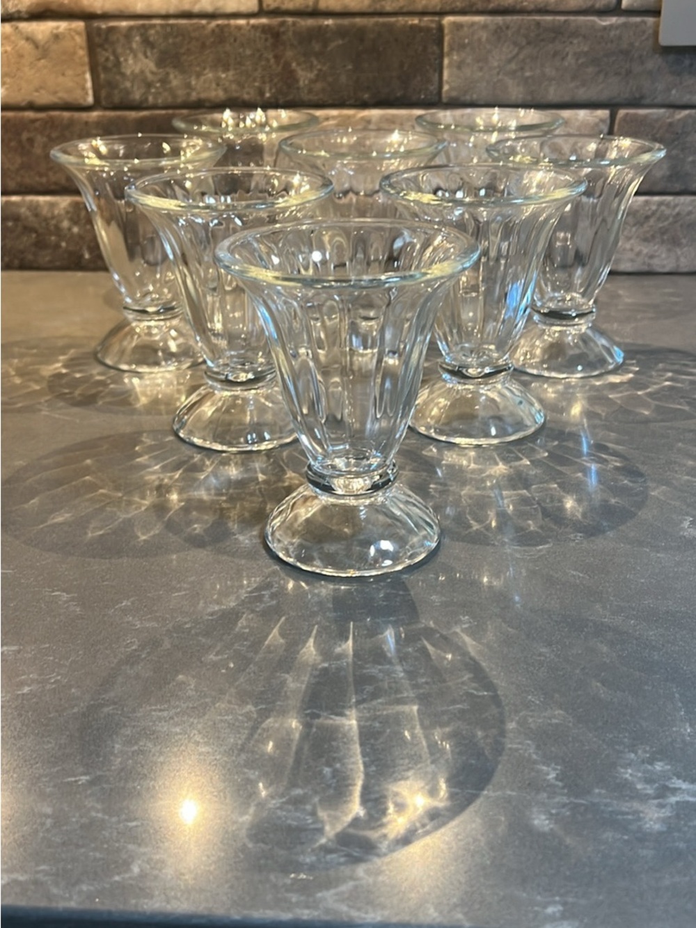 Vintage Libby Ice Cream Glasses -set of 8
